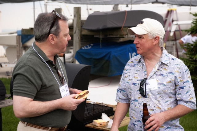 Richard Montauk, Rick Schott (class of 70 -- Rick sponsored the picnic for us at Crescent) --(photo courtesy of Scott Spagnoli)