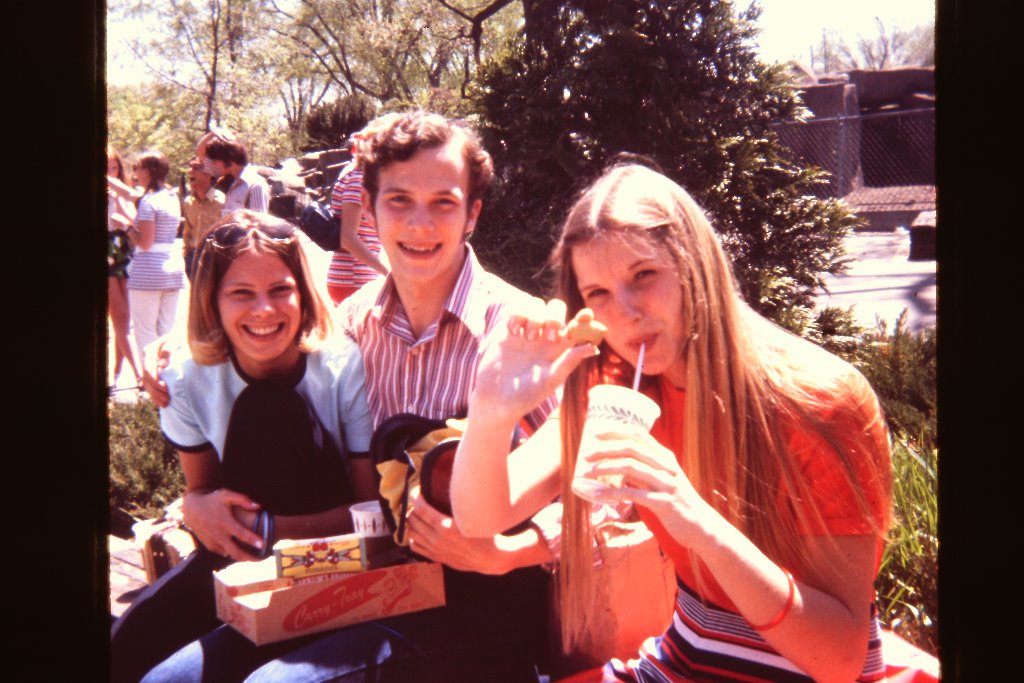 Deb Fleming, Craig Henderson, Kris Halle ---- Detroit Zoo Senior Skip Day May 1971