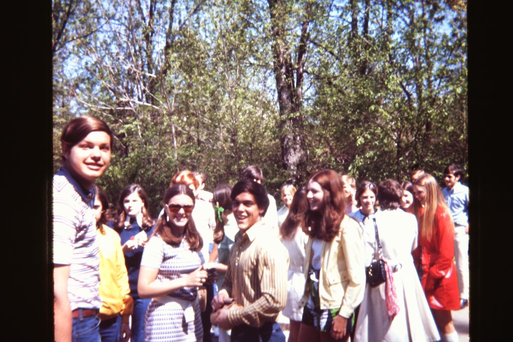 Roger Ulmer, Jan Mayer, Chris Boruta, Chip DeClaire, Debbie Arnold --- Detroit Zoo Senior Skip Day May 1971