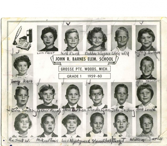 John R. Barnes Elementary School
Grosse Pointe Woods Michigan
Grade 1 1959-1960